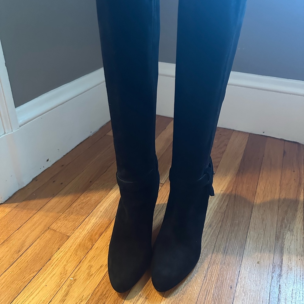White House Black Market Black Heeled Boots